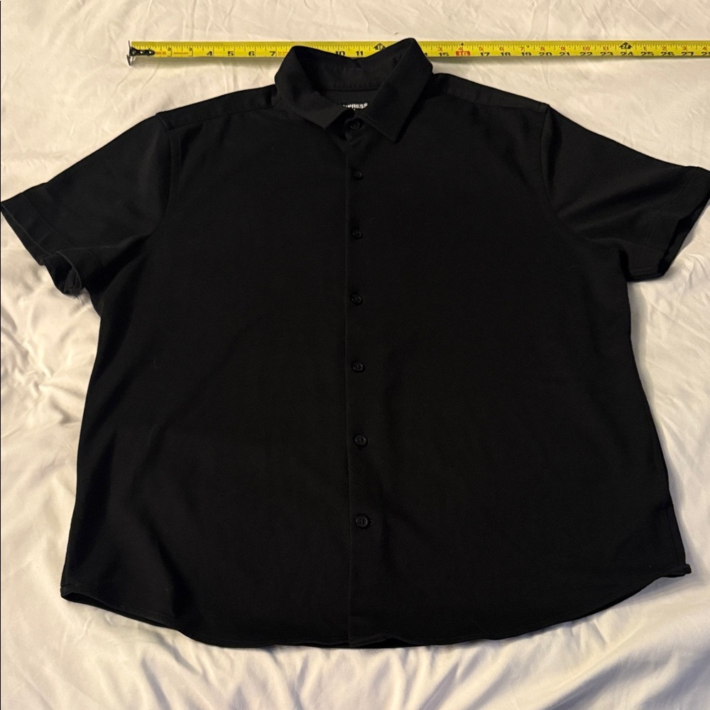 Express Black Casual Button Down Shirt